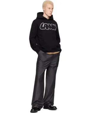 Lanvin グレー シャンブレー ワイドレッグ カーゴパンツ - サムネイル4