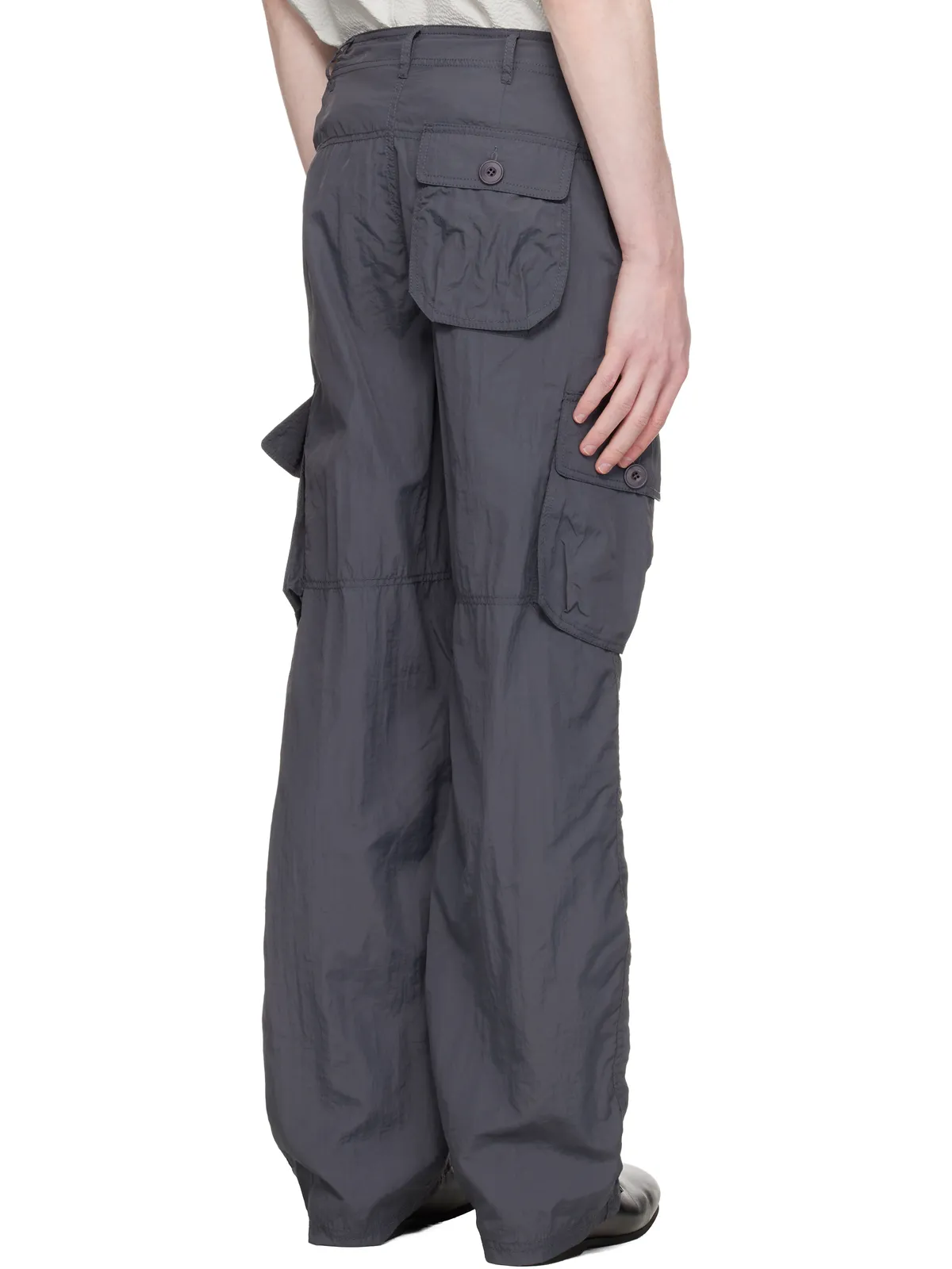 COOR グレー Multi-Pocket Stitch Pointed カーゴパンツ - 画像3