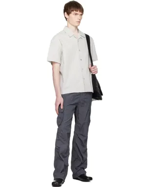 COOR グレー Multi-Pocket Stitch Pointed カーゴパンツ - サムネイル4