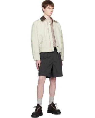 COOR Leather Collar Washed Cationized ボンバージャケット - サムネイル4