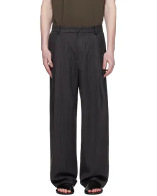 COOR Stripe ウールブレンド タックパンツ - サムネイル1