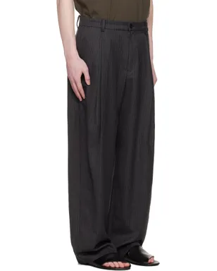 COOR Stripe ウールブレンド タックパンツ - サムネイル2