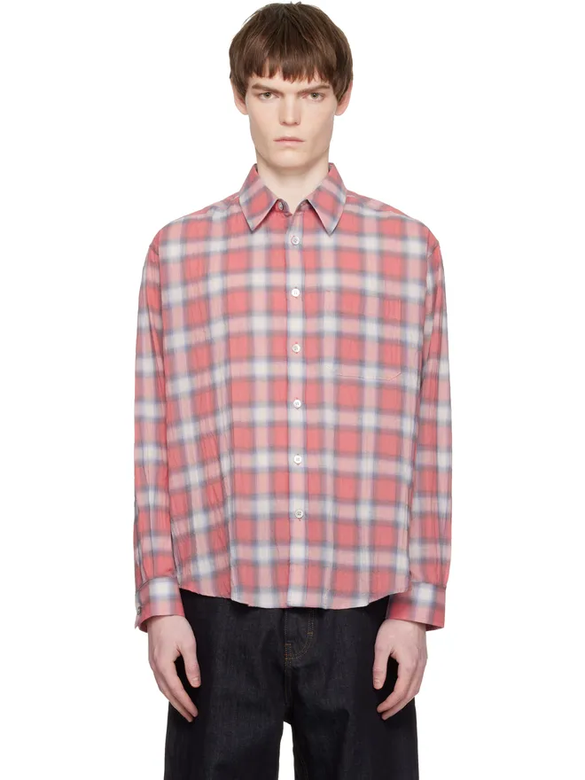 COOR COOR Ombre Checkered シアサッカー シャツの商品画像