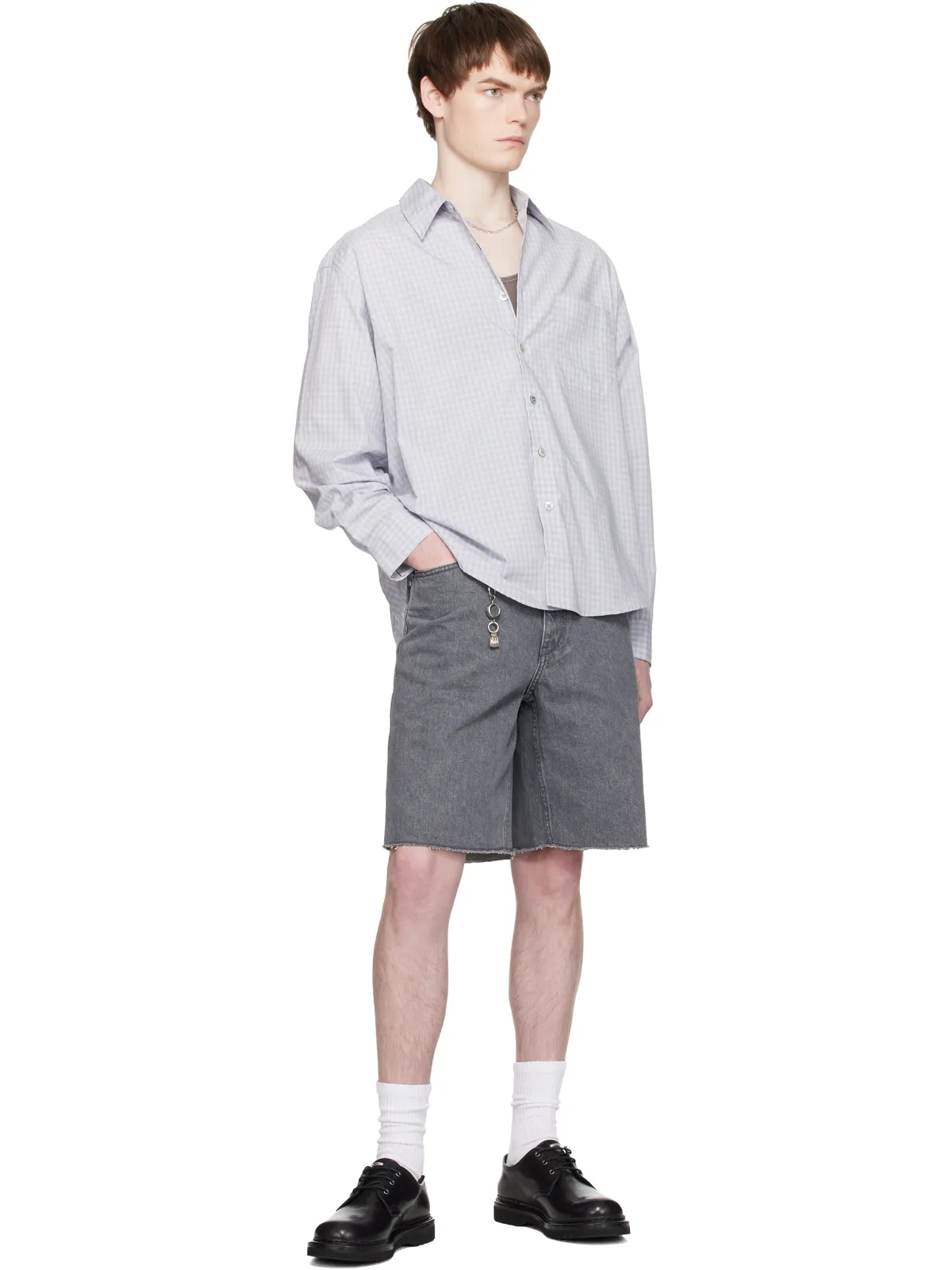 COOR Washed Cutoff デニムショートパンツ - 画像5