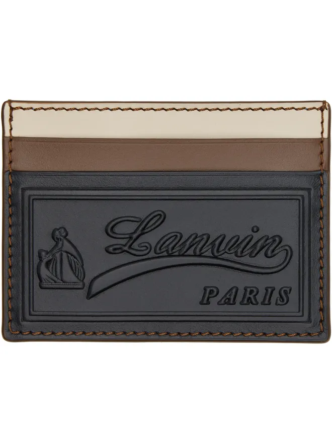 Lanvin Lanvin 'Tricolor' レザー カードケースの商品画像