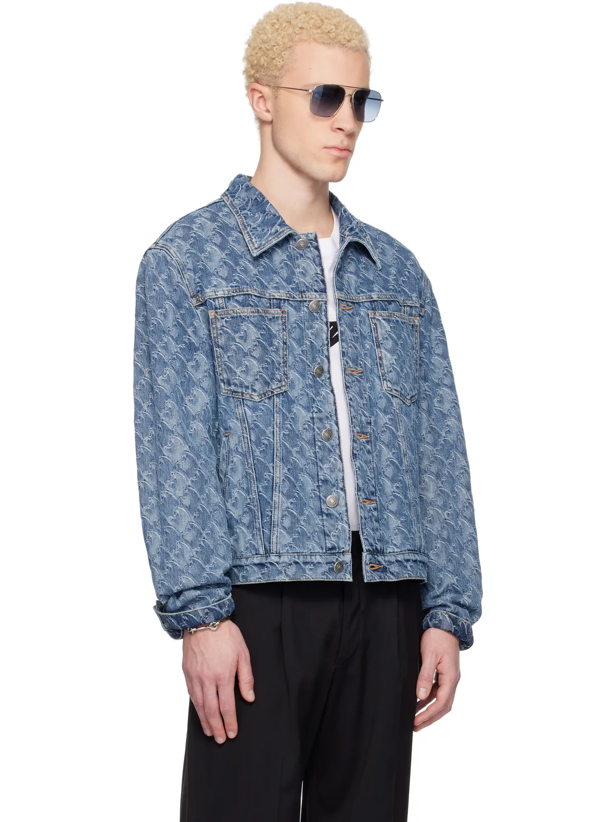 Lanvin Lunar Year ジャカード デニムジャケット - 画像2