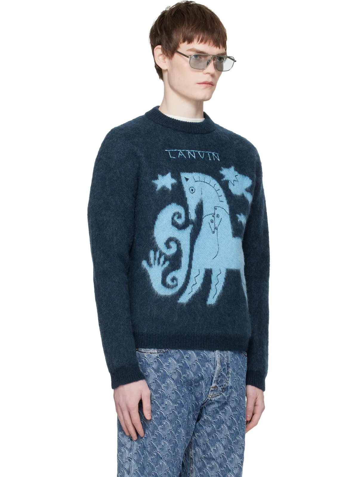 Lanvin Lunar Year ジャカード モヘア セーター - 画像2
