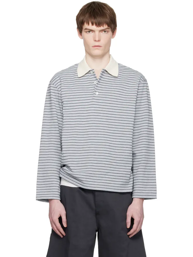 COOR COOR Multi-Stripe ピケ ポロシャツの商品画像