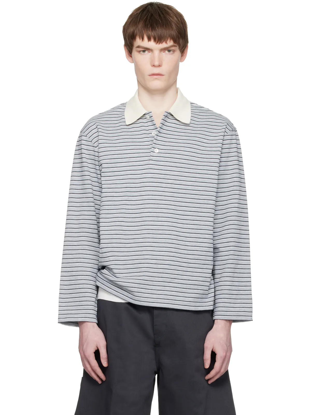 COOR Multi-Stripe ピケ ポロシャツ - 画像1