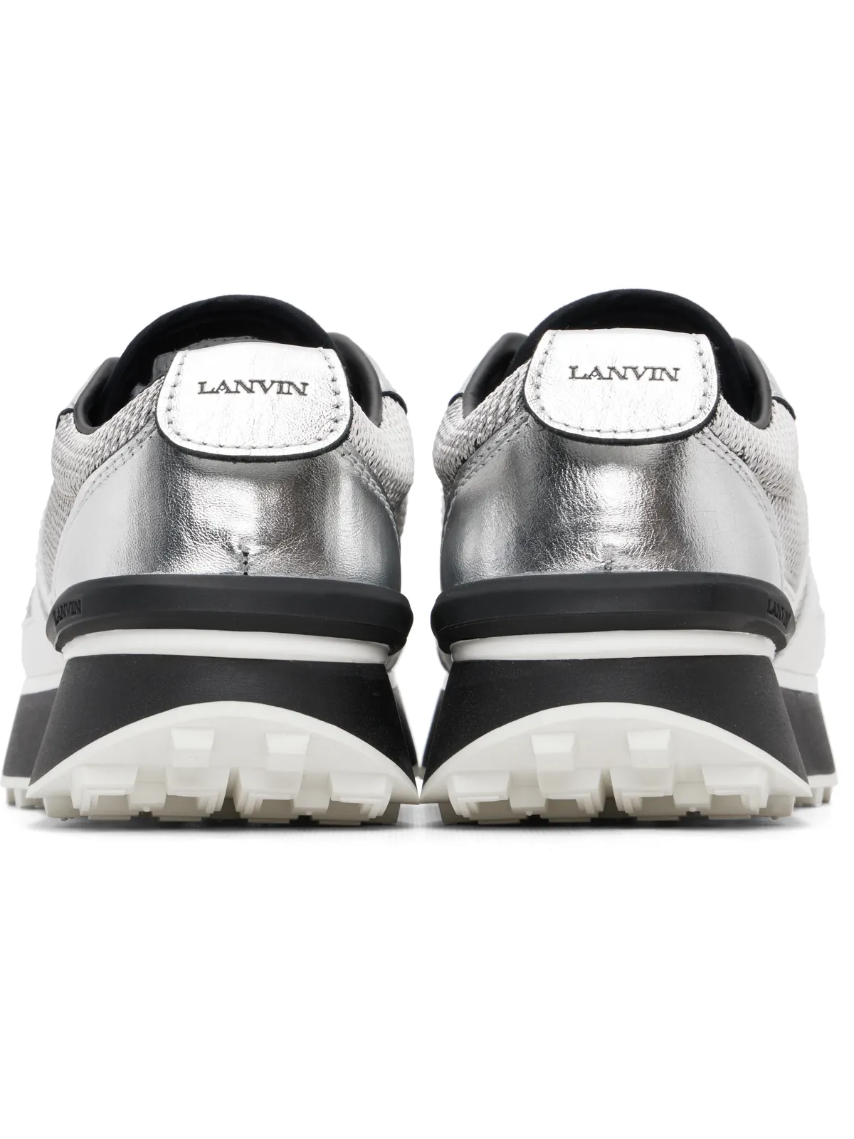 Lanvin Crinkled Metallic Leather Bumpr スニーカー - 画像2