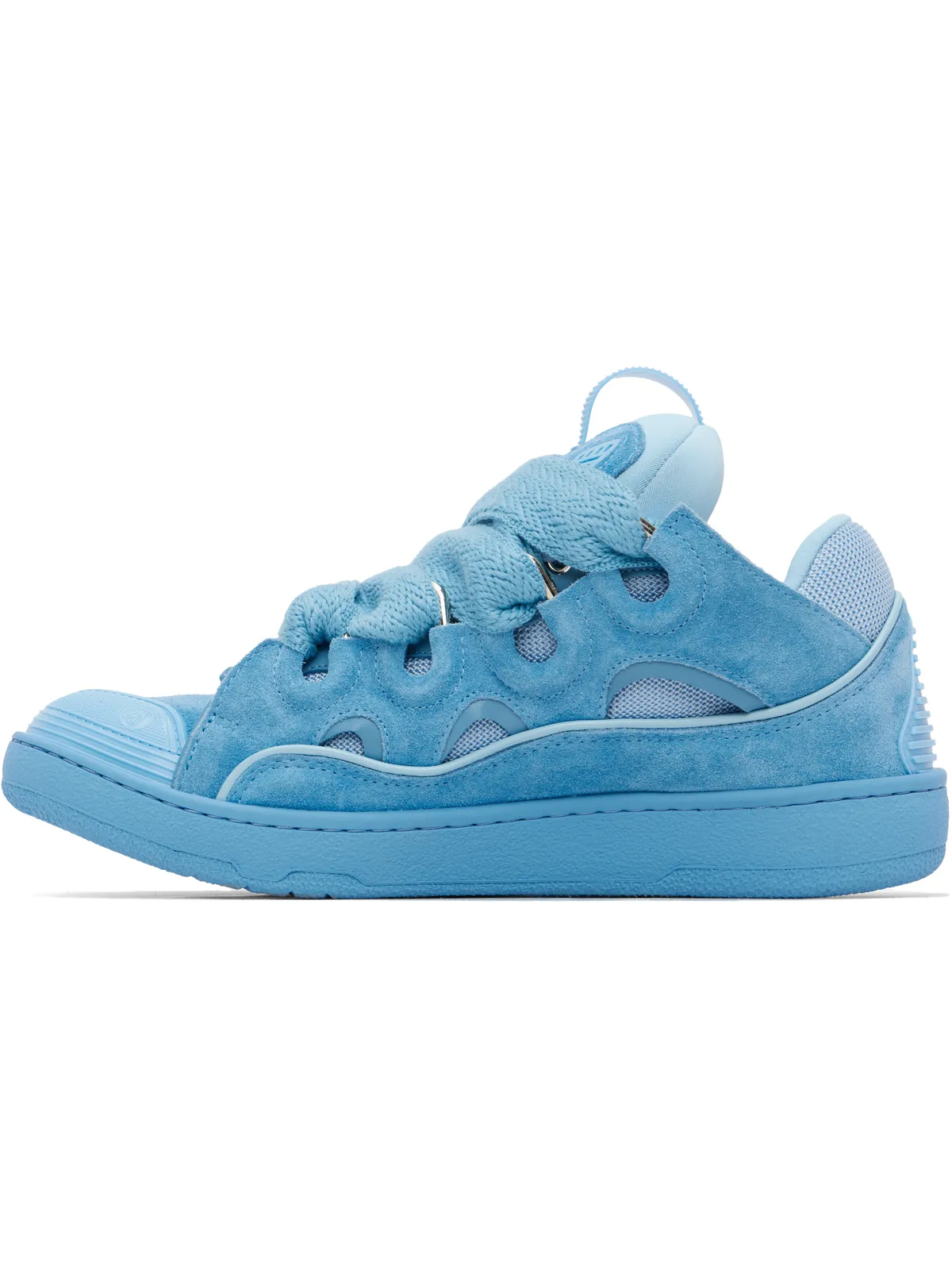 Lanvin Curb モノクロ スエード スニーカー - 画像3