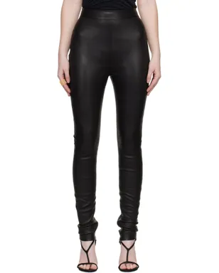 BALMAIN ジッパー ラムスキン レギンス - サムネイル1