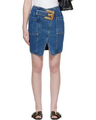 BALMAIN Short デニム ベルト ミディアムスカート - サムネイル1