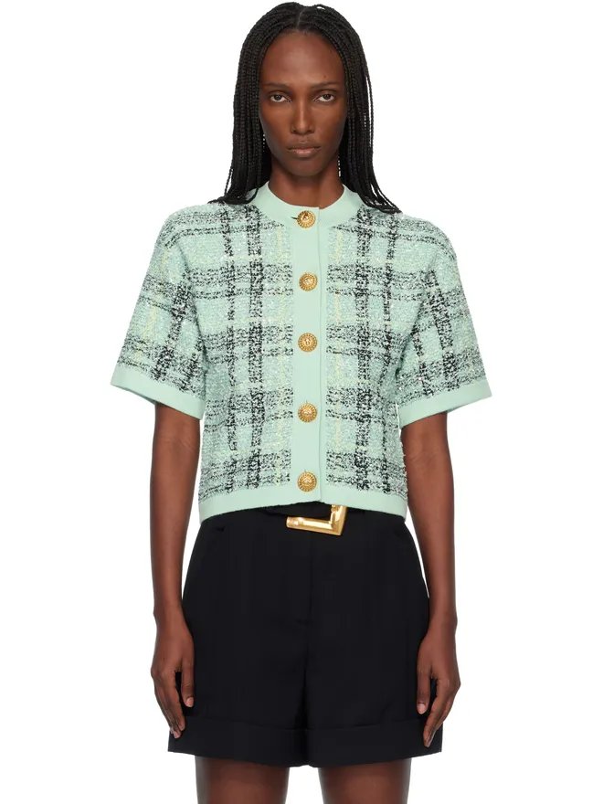 BALMAIN BALMAIN Buttoned Shiny Light ツイード カーディガンの商品画像