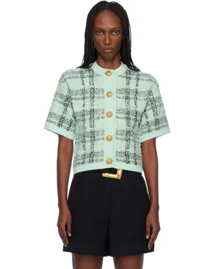 BALMAIN Buttoned Shiny Light ツイード カーディガン - サムネイル1