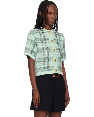 BALMAIN Buttoned Shiny Light ツイード カーディガン - サムネイル2