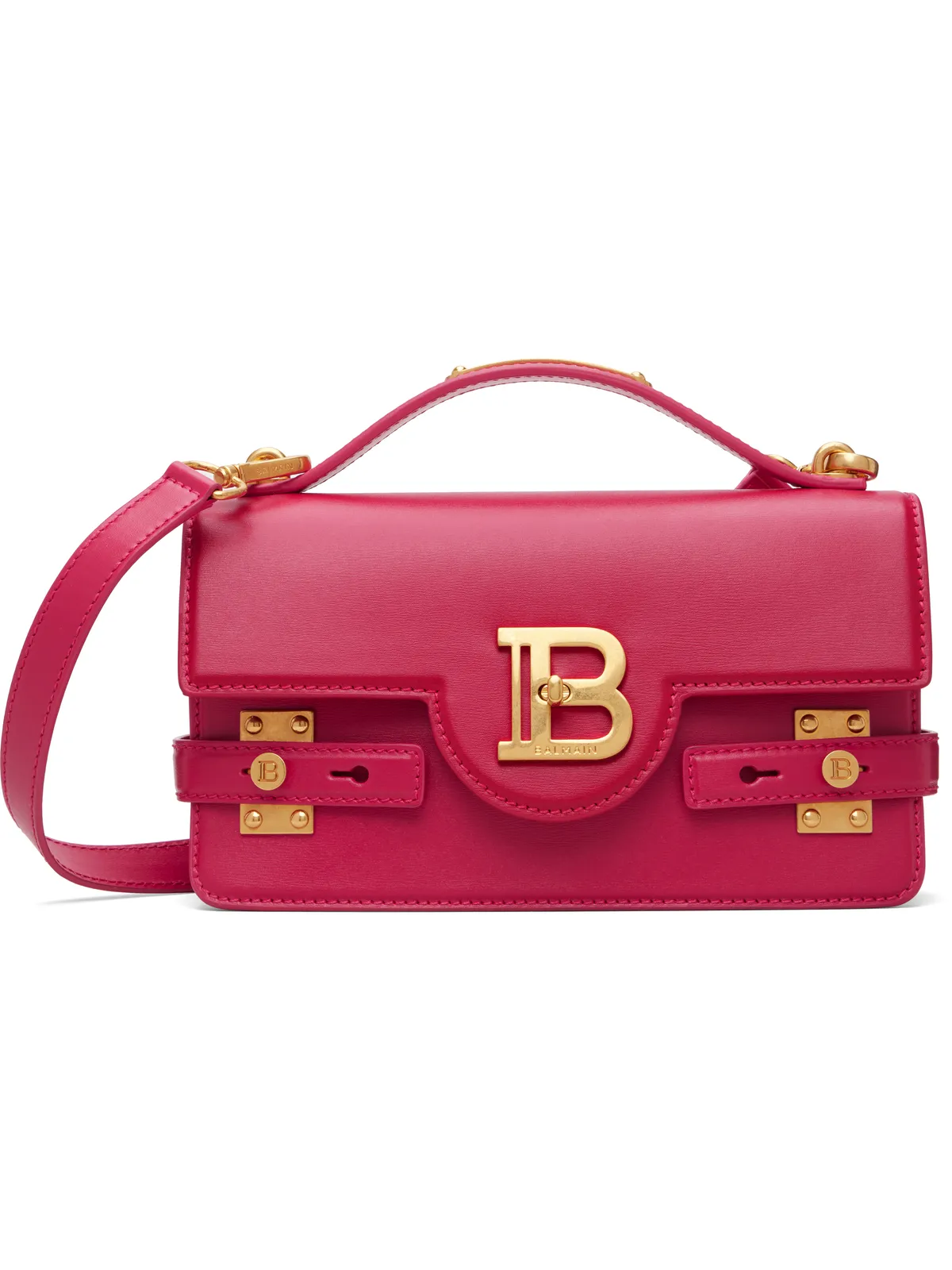 BALMAIN B-Buzz 24 スムースレザー バッグ - 画像1