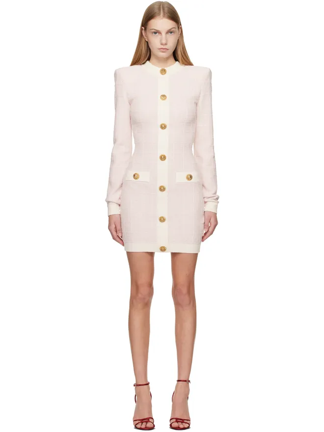 BALMAIN BALMAIN LS Buttoned Light Tweed ミニワンピースの商品画像