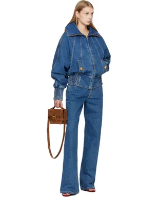 BALMAIN ジッパー デニム ボンバージャケット - サムネイル4