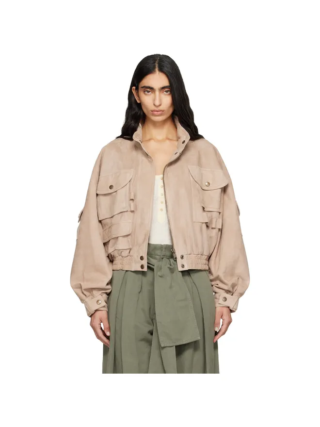 BALMAIN BALMAIN スエード ボンバージャケットの商品画像
