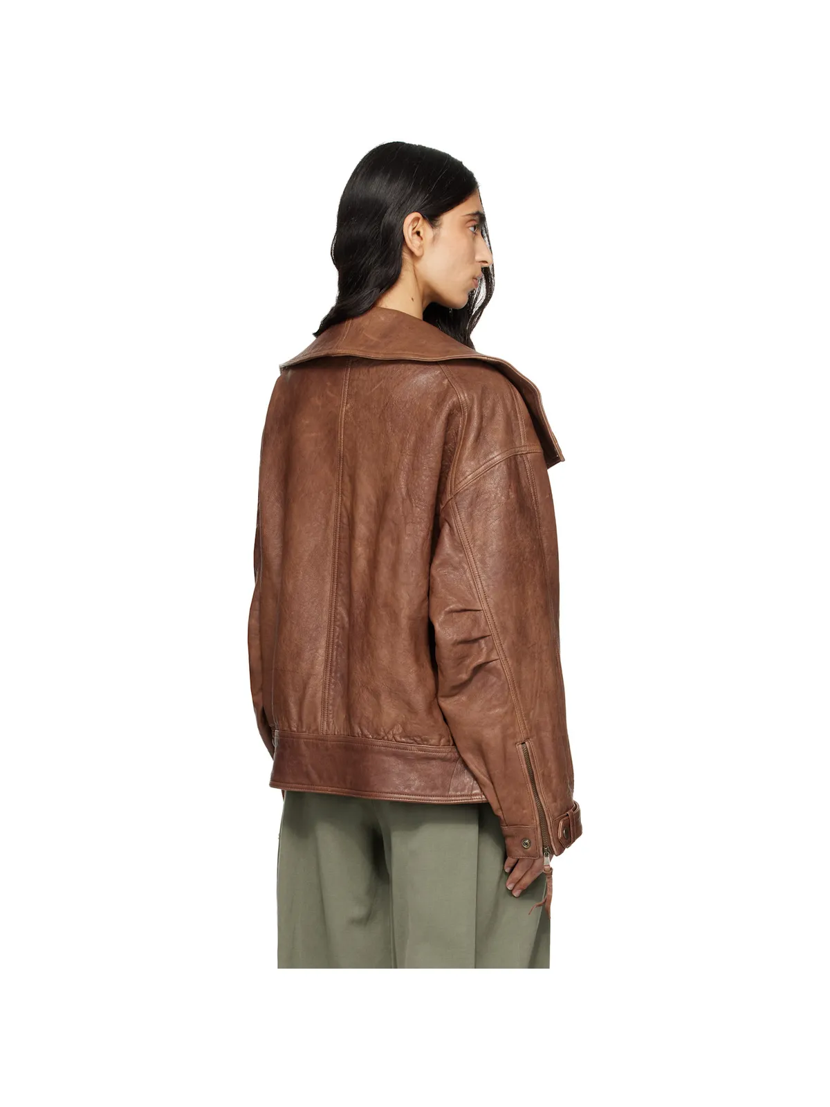 BALMAIN ラムスキン ボンバージャケット - 画像3