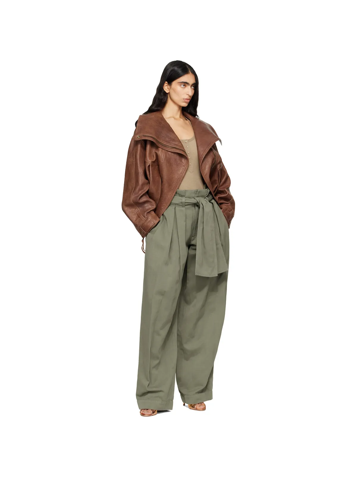 BALMAIN ラムスキン ボンバージャケット - 画像4