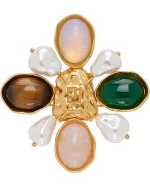 BALMAIN Baroque Stones & Pearls ブローチ - サムネイル1
