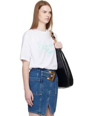 BALMAIN Boxy 'Balmain Paris' Brush プリントTシャツ - サムネイル2