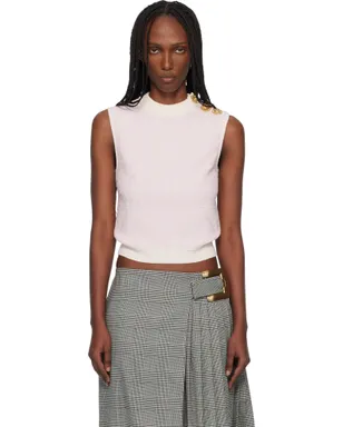 BALMAIN ツイード ボタン クロップトップ - サムネイル1