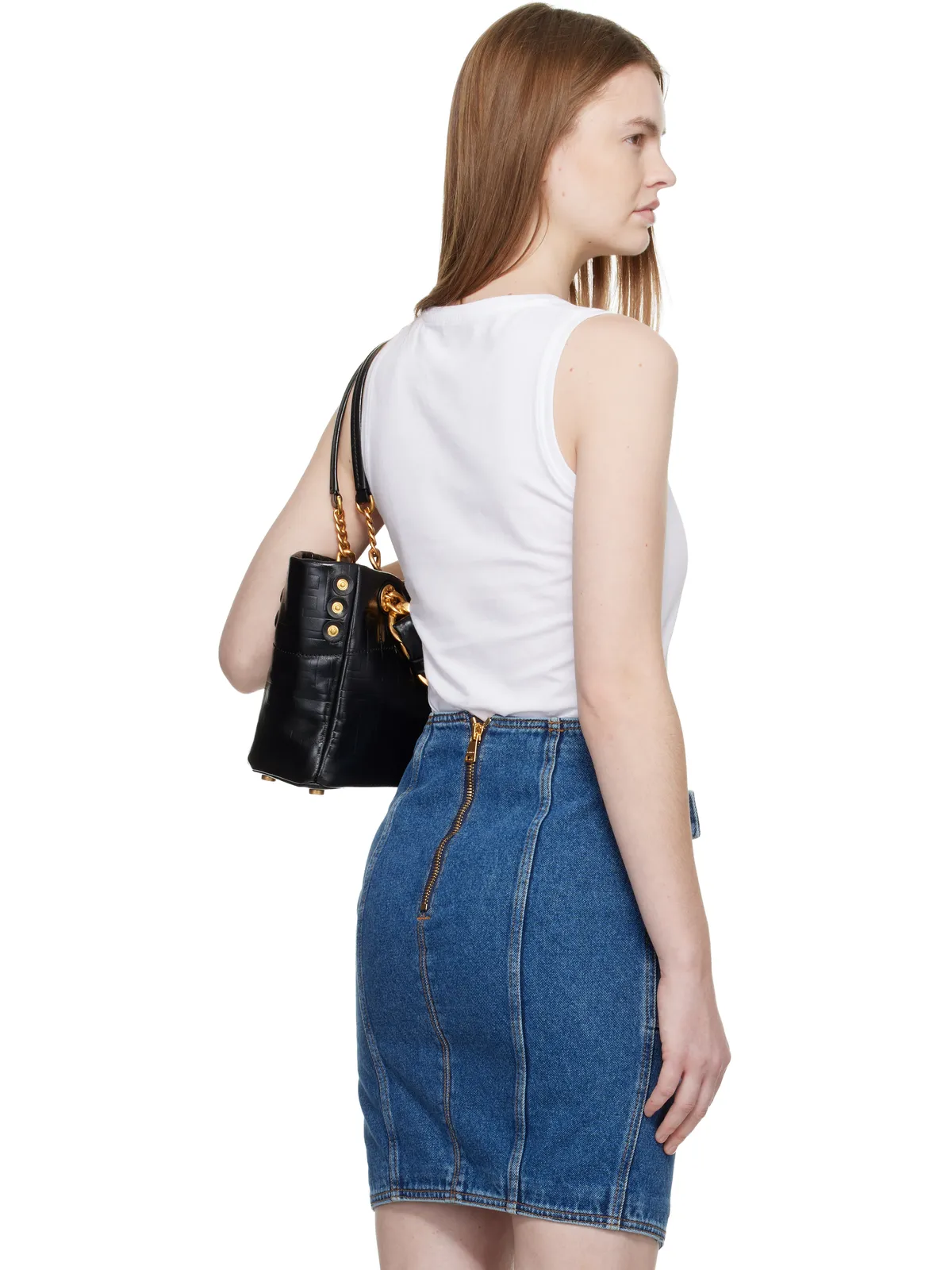 BALMAIN Relaxed 'Balmain Paris' Brush プリント タンクトップ - 画像3