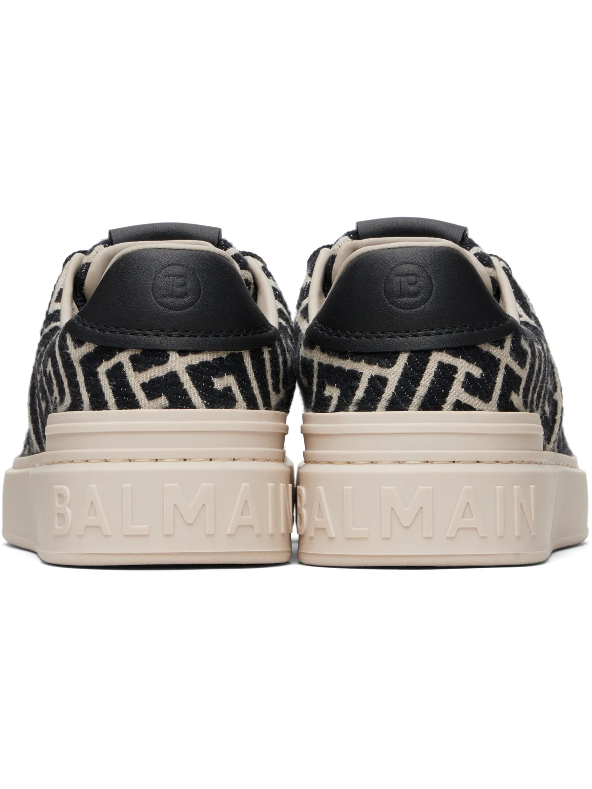 BALMAIN B-Court モノグラム ジャカード スニーカー - 画像2