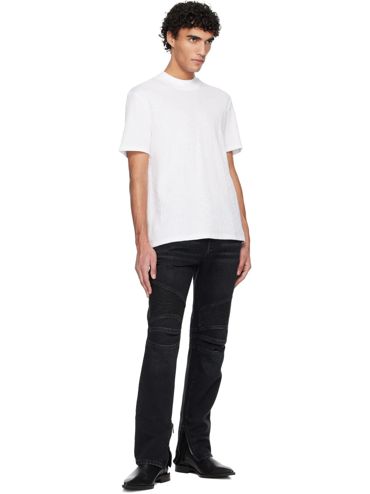 BALMAIN ヴィンテージ デニム バイカージーンズ - 画像4