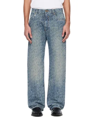 BALMAIN Monogram Laser ルーズフィット ジーンズ - サムネイル1
