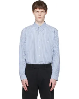 BALMAIN Embroidered Pinstripe Popeline Regular シャツ - サムネイル1