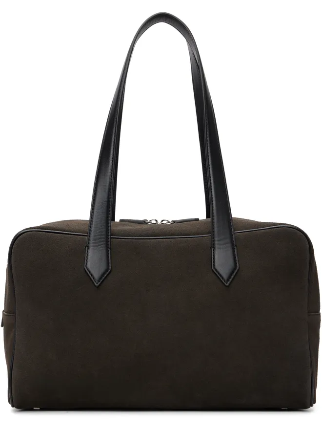 TONYWACK TONYWACK Square Valise レザートリム スエード トートバッグの商品画像
