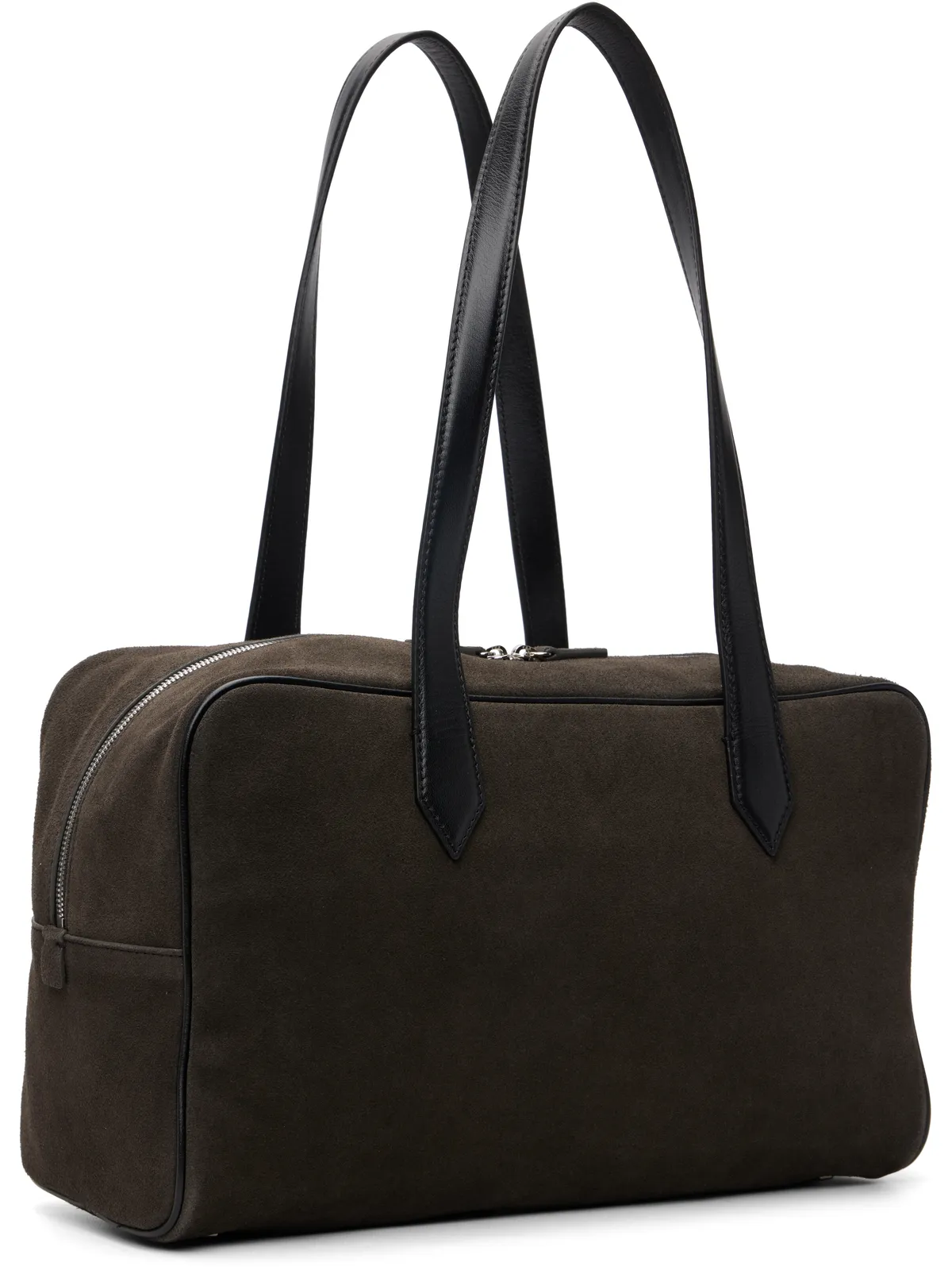TONYWACK Square Valise レザートリム スエード トートバッグ - 画像3
