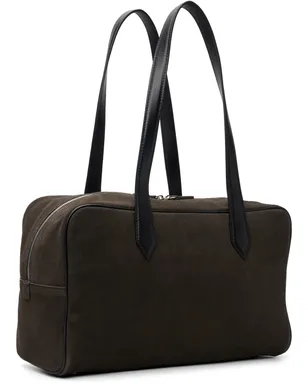 TONYWACK Square Valise レザートリム スエード トートバッグ - サムネイル3
