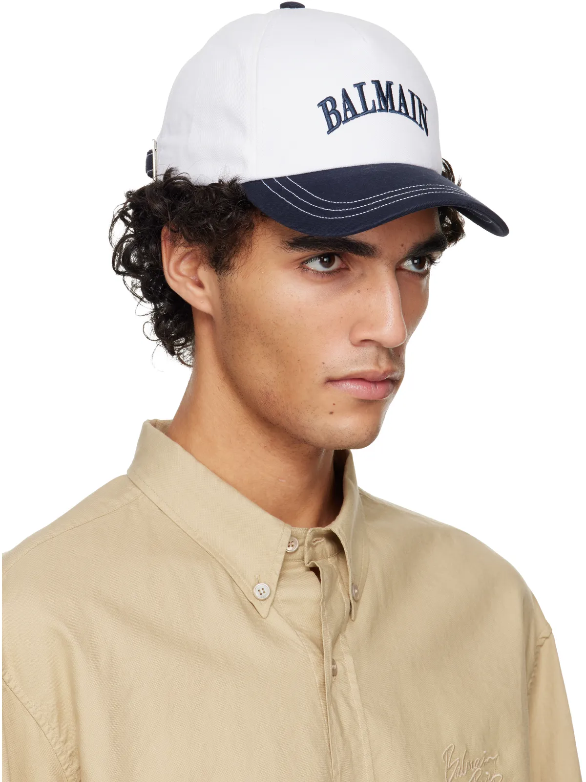 BALMAIN ツートーン コットン キャップ - 画像2