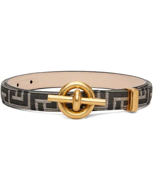BALMAIN T-Bar モノグラム ジャカード ベルト - サムネイル1