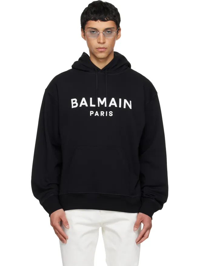 BALMAIN BALMAIN プリント コットン フーディの商品画像