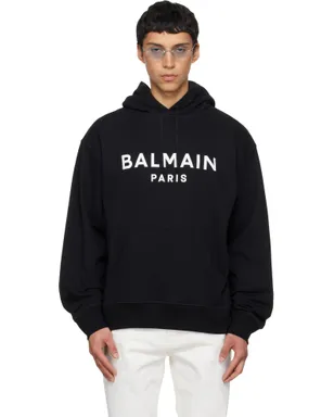 BALMAIN プリント コットン フーディ - サムネイル1