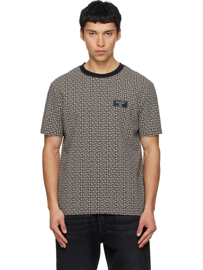 BALMAIN BALMAIN モノグラム ジャカード Tシャツの商品画像