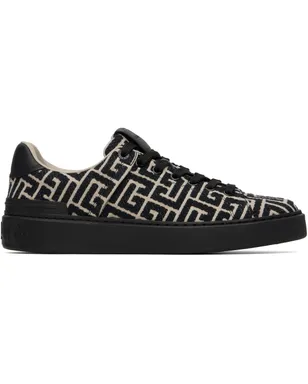 BALMAIN B-Court モノグラム ジャカード スニーカー - サムネイル1