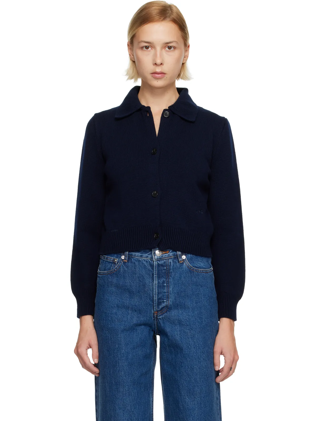 A.P.C. Polo Shirt Collar ニットカーディガン - 画像1