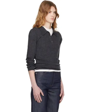 A.P.C. ウール ニットポロシャツ - サムネイル2