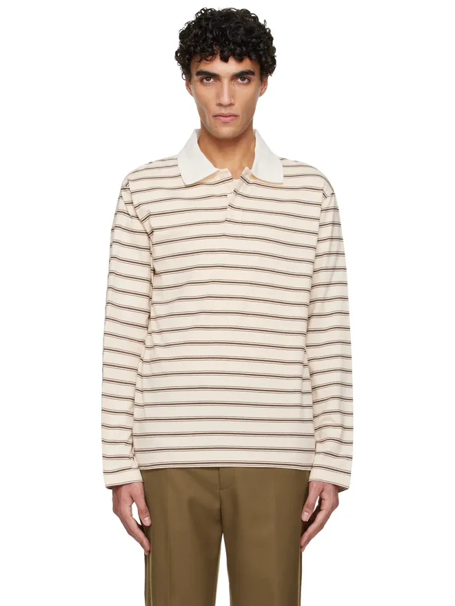 A.P.C. A.P.C. ボーダー 長袖ポロシャツの商品画像