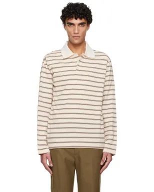 A.P.C. ボーダー 長袖ポロシャツ - サムネイル1