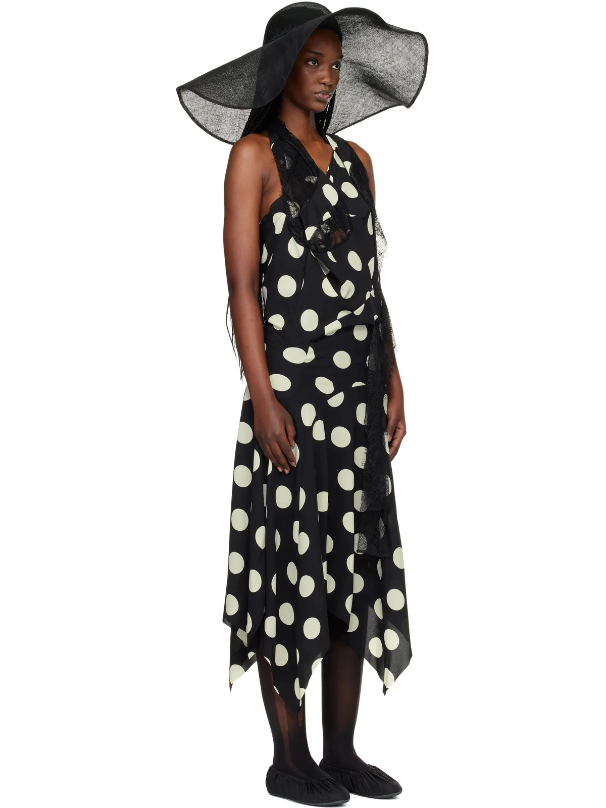 Junya Watanabe Printed Lace Halter ミディアムワンピース - 画像2