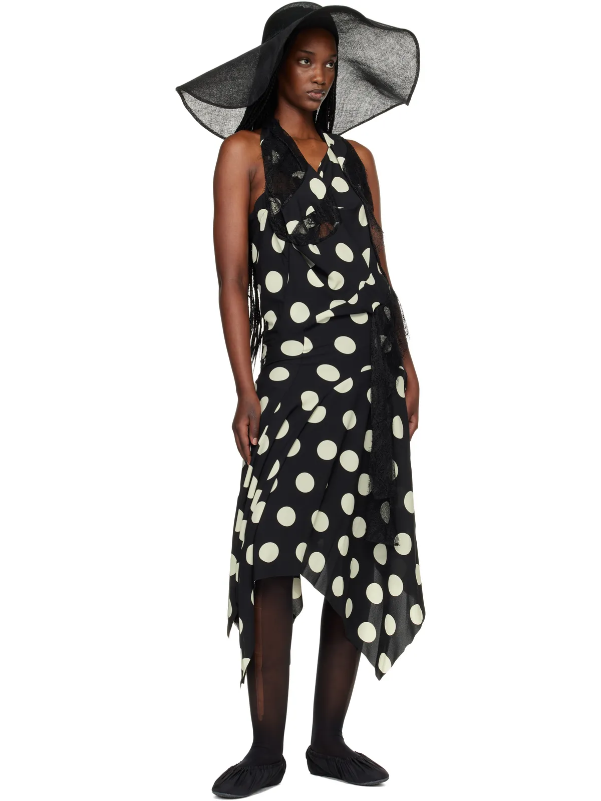 Junya Watanabe Printed Lace Halter ミディアムワンピース - 画像4