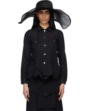 Junya Watanabe シナマイ クロス ナチュラル ストローハット - サムネイル1